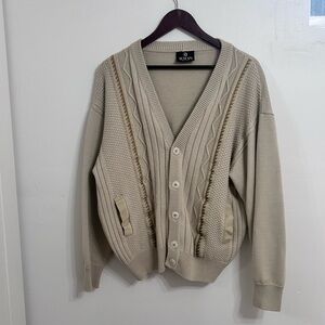 Vintage Tuscan wool blend cardigan sweater size large made in Italy